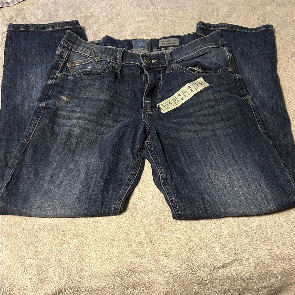 Rock & Republic Men's Straight Jeans - Dark Blue